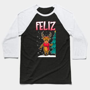 Feliz Navidad Matching Couple Sweaters Baseball T-Shirt